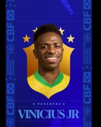 巴西足协官方祝福维尼修斯生日：他激励了整整一代人去追求梦想